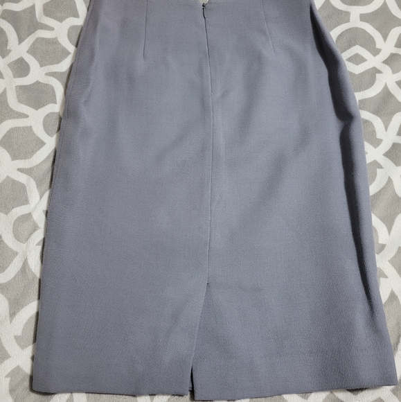 Slate blue F Carriere pencil skirt. - Picture 2 of 5